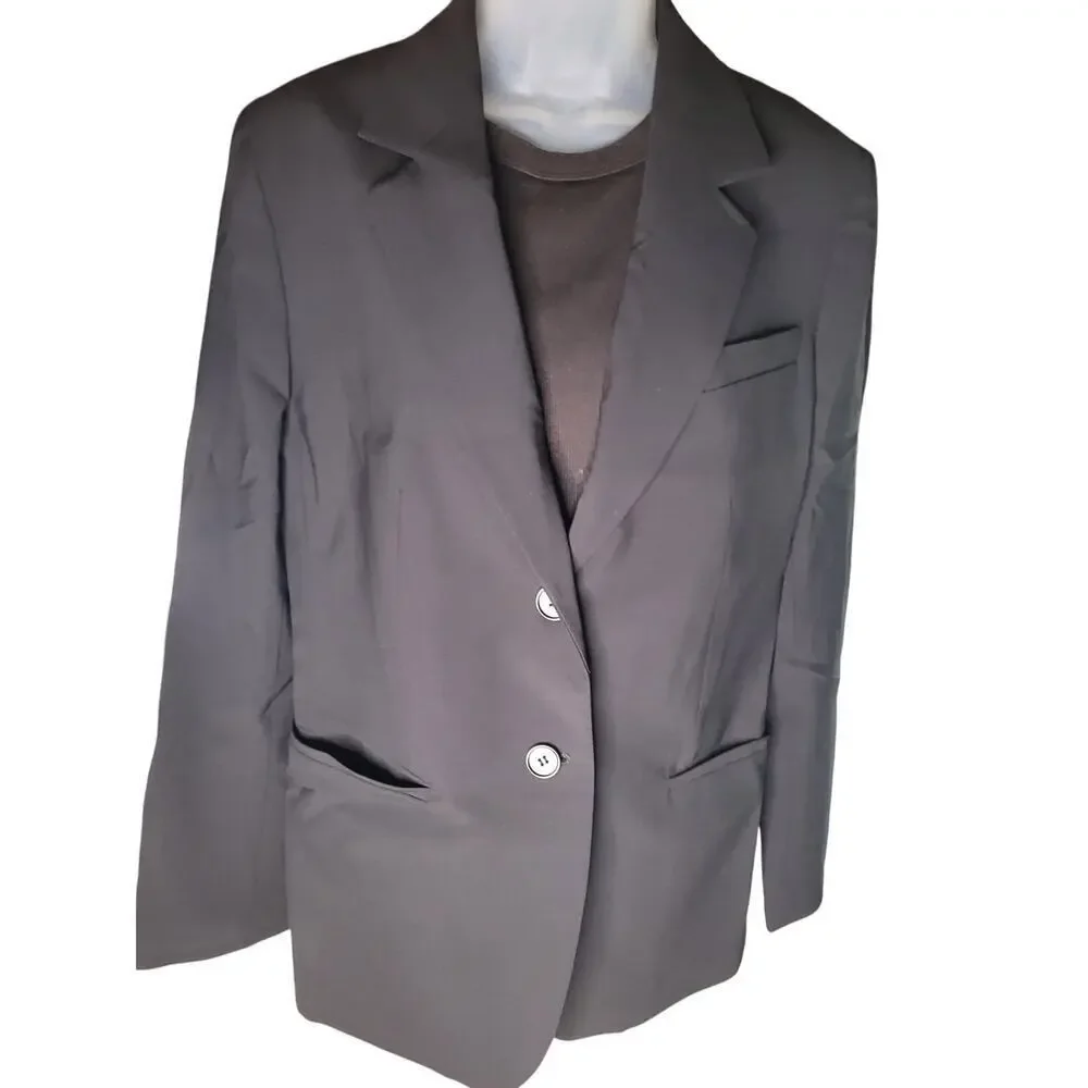 Talbots Black Two Button Blazer/Jacket Size 12